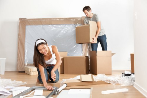 Preparing a Stockwell business move with labels and packing checklist