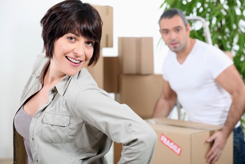 Packed student belongings ready for transport in a South London flat